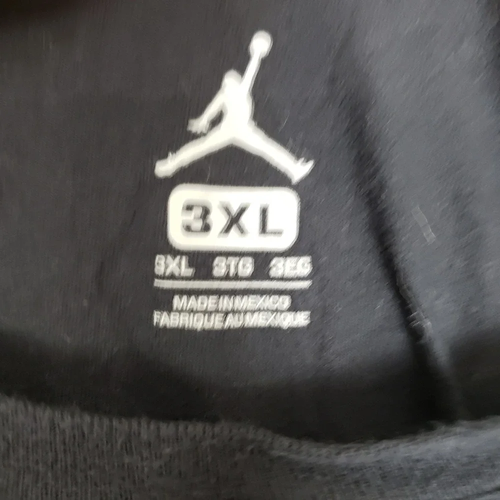 Nike Air Jordan Wing Logo Long Sleeve Tee Black Red Basketball‎ Streetwear 3XL